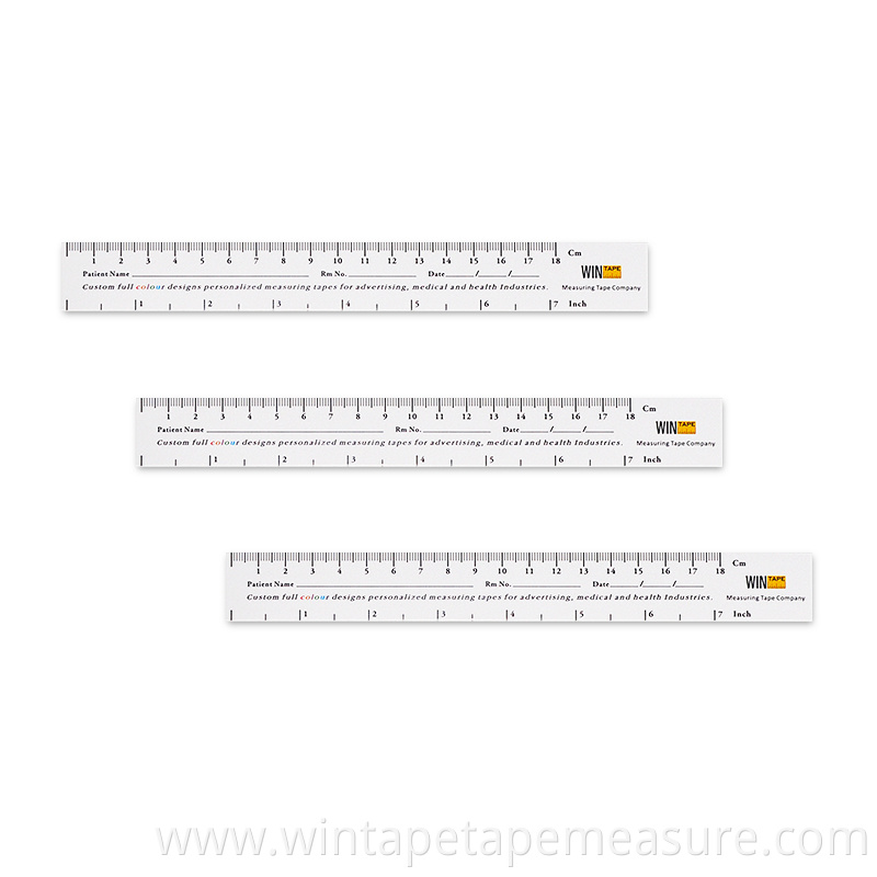 printable wound measuring ruler 18cm custom paper tape measure